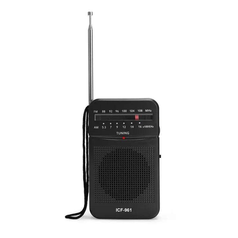 Radio Portátil De Bolsillo Icf-961 (negra)