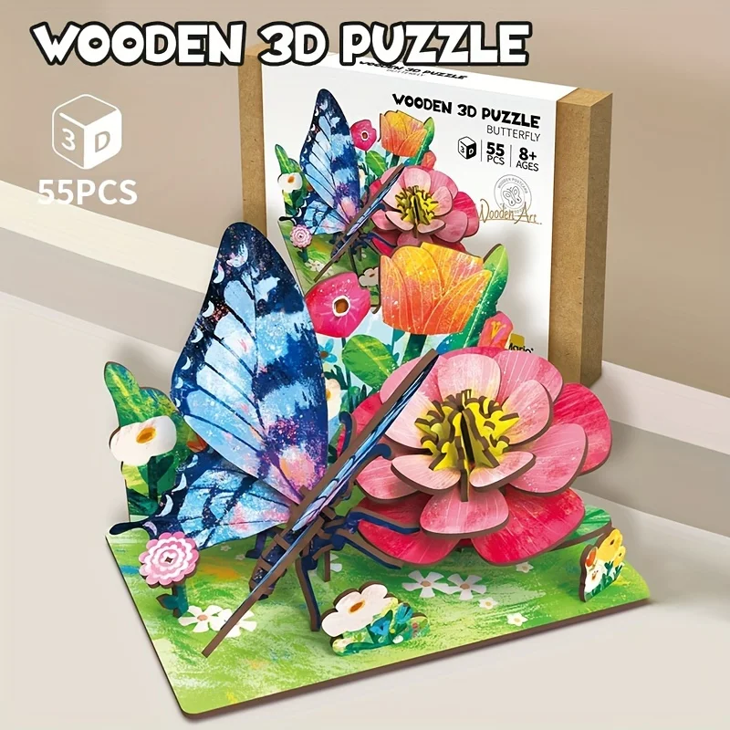 Rompecabezas Creativo De Madera 3d Con Forma De Animal, Para Armar Tú Mismo.