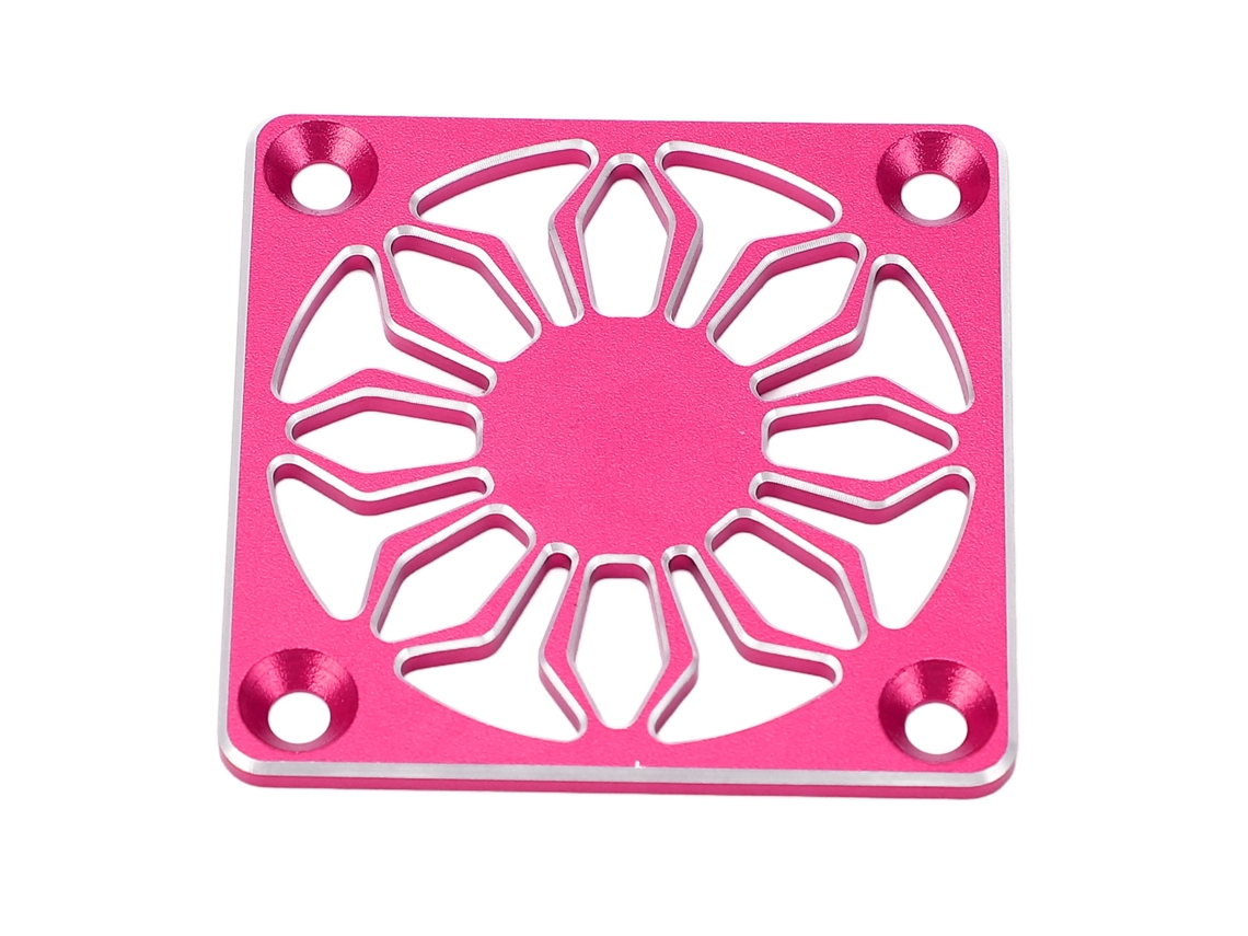 Cubierta de ventilador de refrigeración de aluminio para coche RC, rojo y rosa