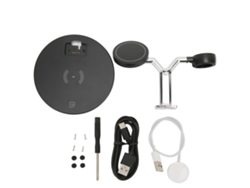 Base De Carga Inalámbrica 3 En 1 Con Carga Rápida Magnética De 15w Y Luz Nocturna Led