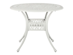 Mesa de comedor para 4 personas BELIANI Ancona de Aluminio Blanco 90x90x72