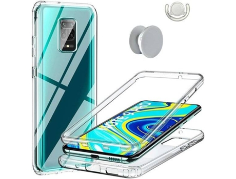 Kit Funda 3x1 360° Impact Protection, 1 GripHolder e1 Soporte GripHolder Xiaomi Redmi Note 10 Lite PHONECARE Transparente Blanco