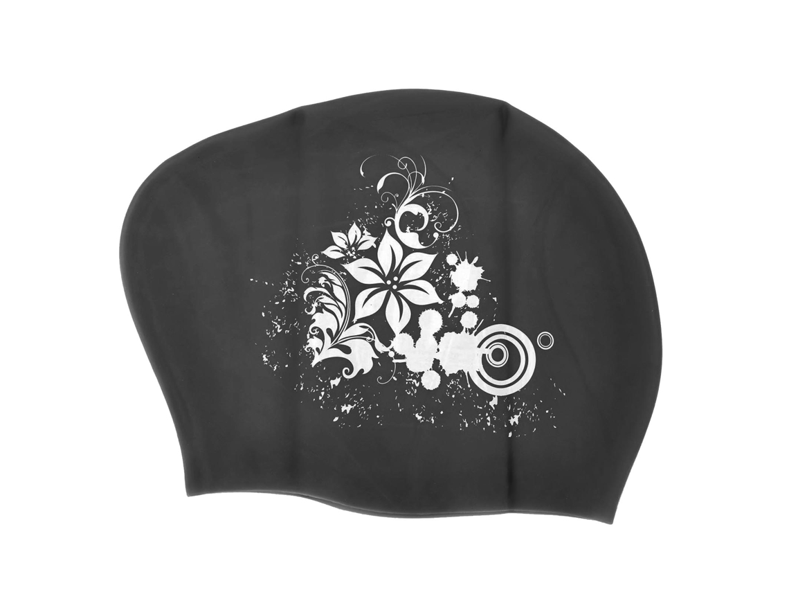Gorro De Natación De Silicona Impermeable Para Mujer Hombre Niño Cabello Largo Corto Ideal Baño Diving Negro