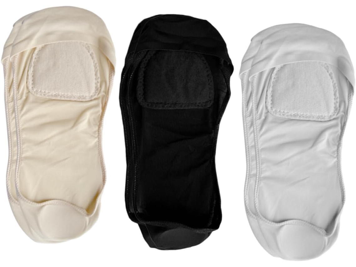 3 Pares De Meias Femininas Invisíveis De Cano Baixo, Respiráveis E Confortáveis Para Ioga E Dança.