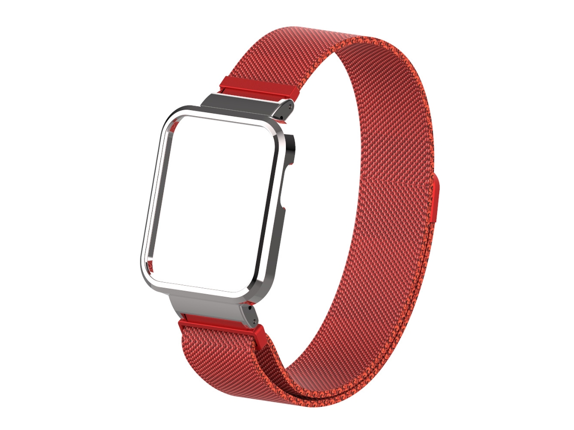 Correa Smartwatch para Xiaomi Mi Watch Lite / Redmi Watch 1 Pulsera Metálica Magnética Milanesa Roja YUYSAN