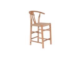 Taburete Teca Fibra Natural 52x55x98cm