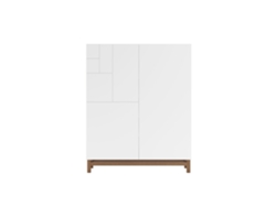 Zapatero HERDASA Volda Blanco, Nogal (112 x 90 x 27 cm)