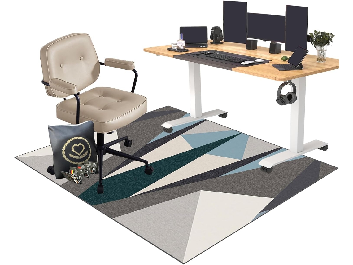 Tapete Cadeira Gamer Protetor Piso Escritório Antiderrapante 90 X 120 Cm Pisos Duros | Cadeiras