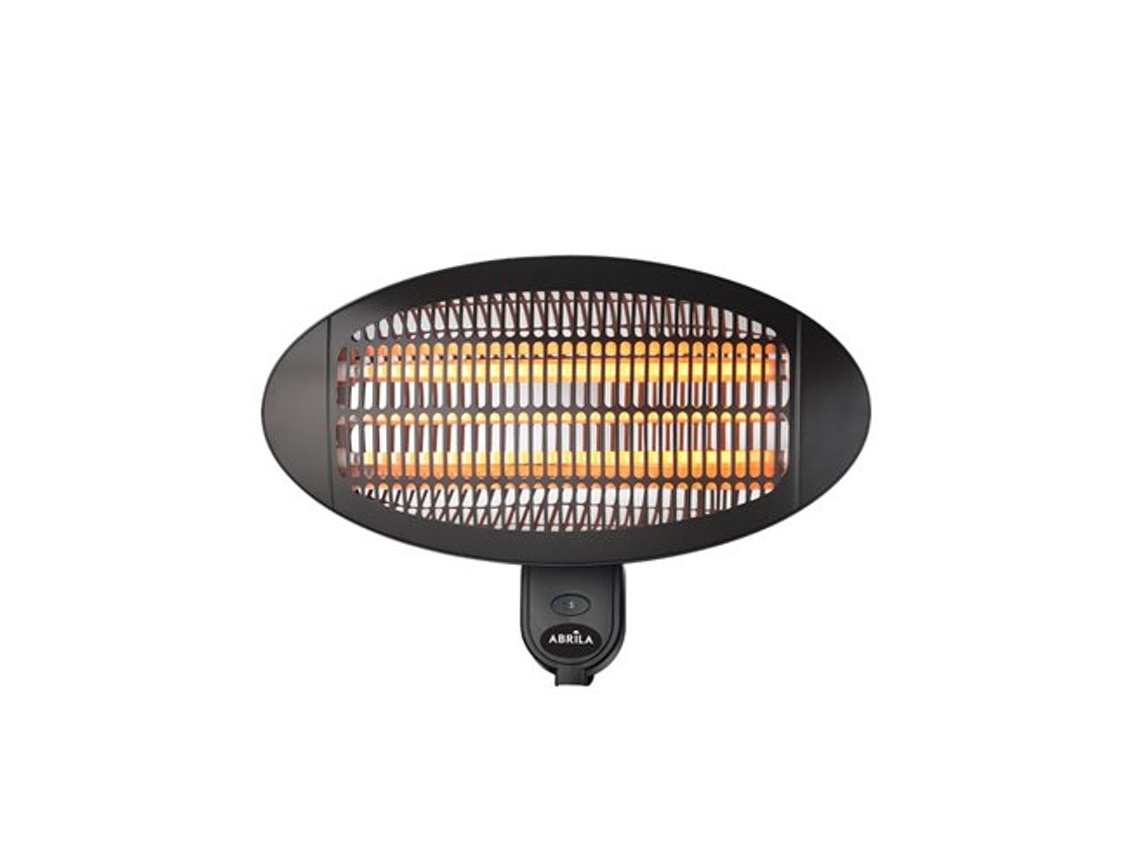 Calefactor Exterior Cuarzo 2000w Negro Pared 3 Elementos 3 Potencias Ip34 Orientable 36x50,5x22cm Austral