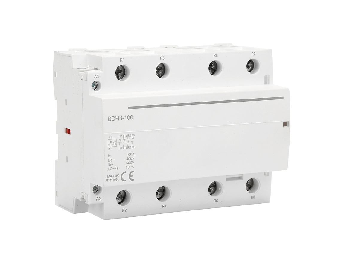 2026 Horizon AC 4 pines 4NC 100A 110V 50/60Hz Contacto eléctrico para riel DIN Inicio