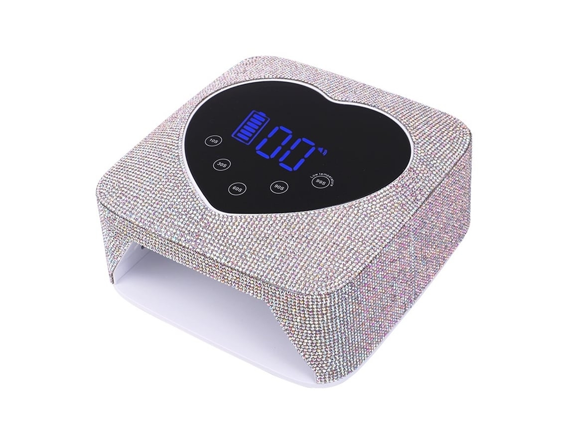 Lámpara de manicura LED recargable Chennnls de 72 W para uso doméstico y en salón, color plateado