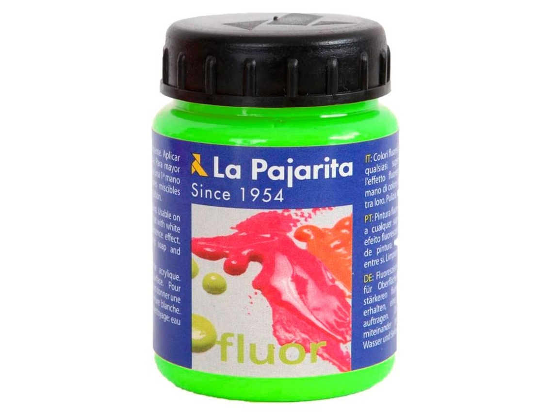 Tinta Acrílica LA PAJARITA Tinta Al Agua Brillante Verde - 75ml)
