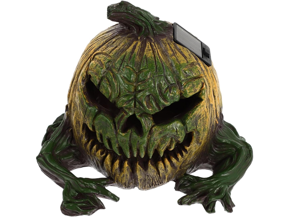 Lámpara solar de jardín, decoración de calabaza de resina para Halloween, lámpara exterior impermeable