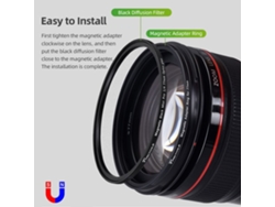 Filtros De Difusión Negra 1/4 77mm Y 82mm, Filtros De Enfoque Suave Para Cámara Dslr