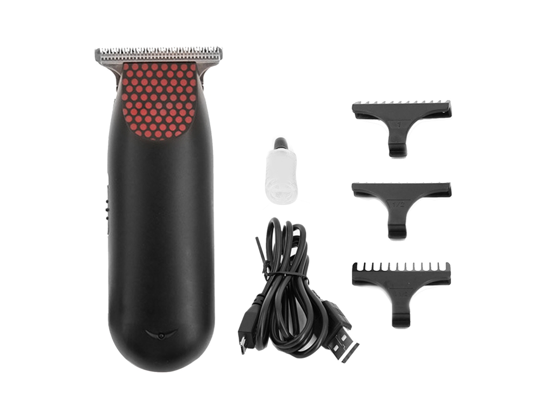 2026-cortadora De Cabelo Elétrica Recarregável Usb Com 3 Pentes Guias Para Cortar E Arranjar Cabelo