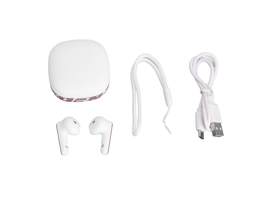 Auriculares Inalámbricos Bluetooth 5.2 Con Cancelación De Ruido, Ligeros Y Con Batería De Larga Duración, Color Blanco.