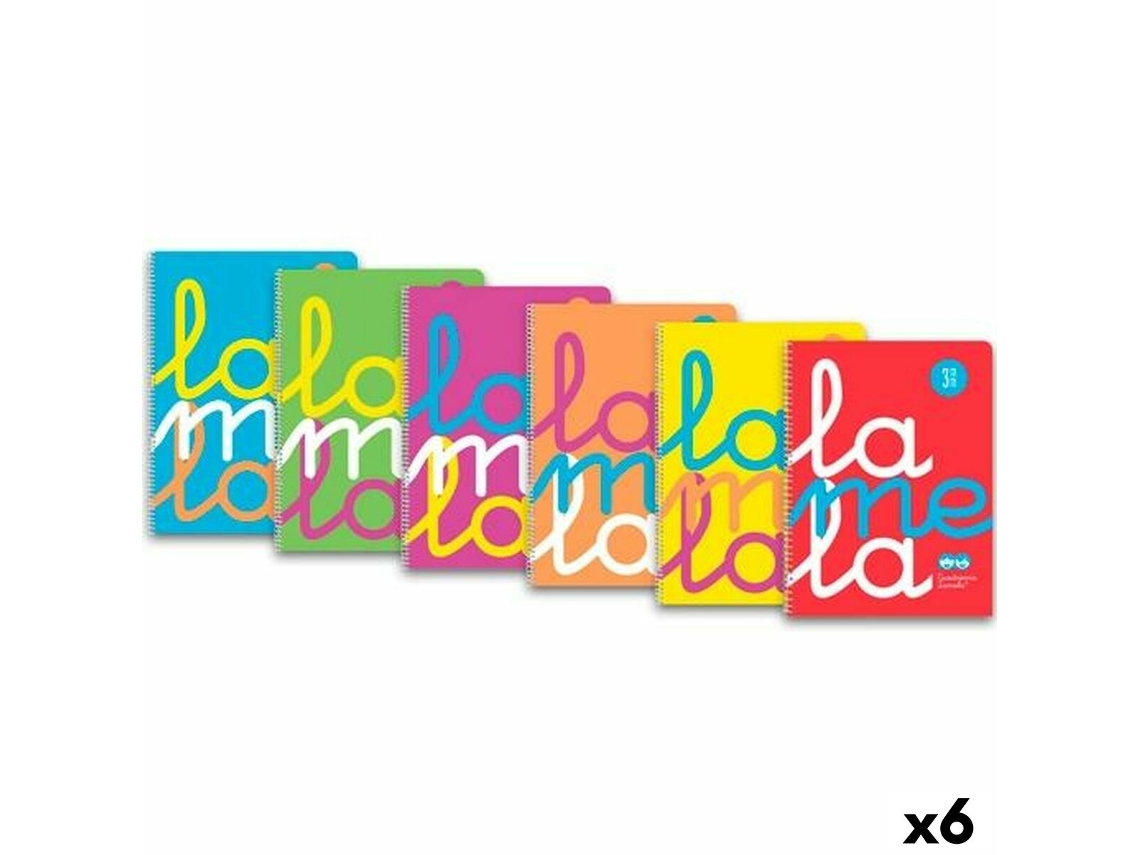 Libreta de anillas Lamela Din A4, 80 hojas (6 unidades)