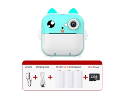 CHRUI Cámara Instantánea para Niños 32Gb 2.4 con Papel de Impresión para Niños Rosa