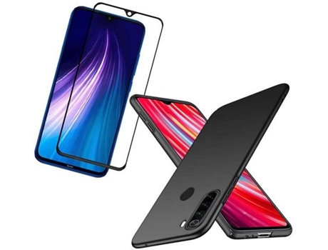 Kit Carcasa y Protector Cristal 5D Xiaomi Redmi Note 8 2021 PHONECARE SlimShield Negro