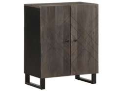 Maison Exclusive - Aparadores 3 Piezas Madera Maciza Mango Negro 60x33x75 Cm