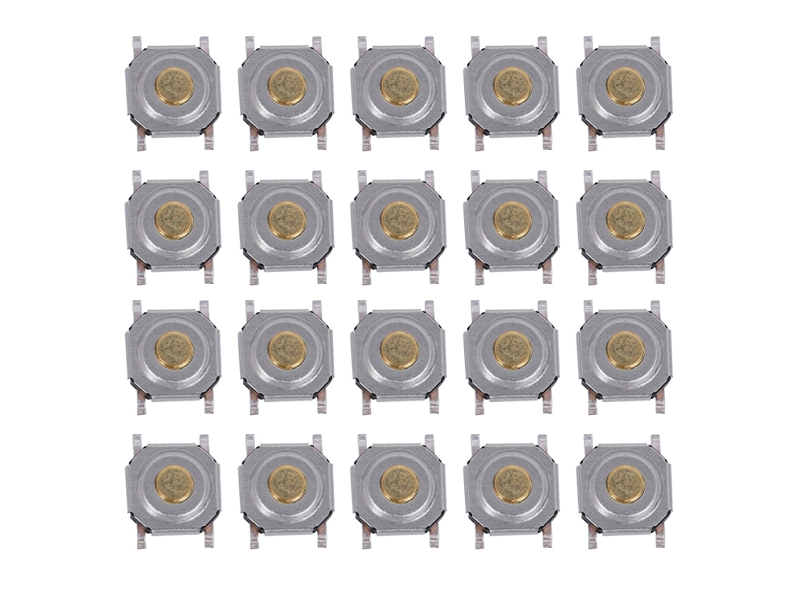 200 Unidades De Interruptores De Botón Táctiles De Latón Impermeables Smd 4x4x1.5 Ligeros