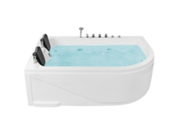 Bañera de hidromasaje BELIANI Calama de Acrílico Blanco 120x180x70