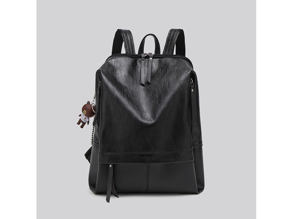 Mochila para portátil de mujer, de piel suave, color negro, Hexinyigjly