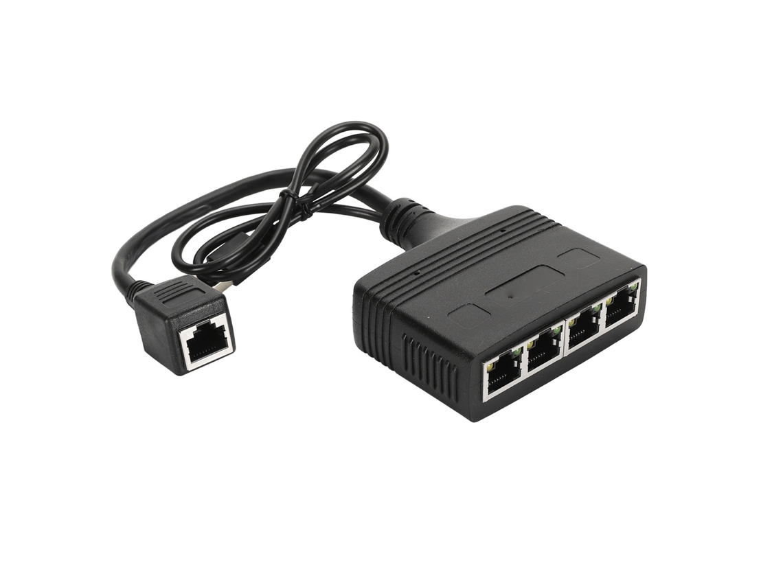Divisor Ethernet 1 Para 4 De Alta Velocidade 1000mbps Rj45 Gigabit Para Cabos Cat5 5e 6 7 8