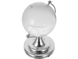 Globo terráqueo miniatura de cristal transparente para mesa, esfera giratoria, sin inscripción, decorativo. CHABERLU