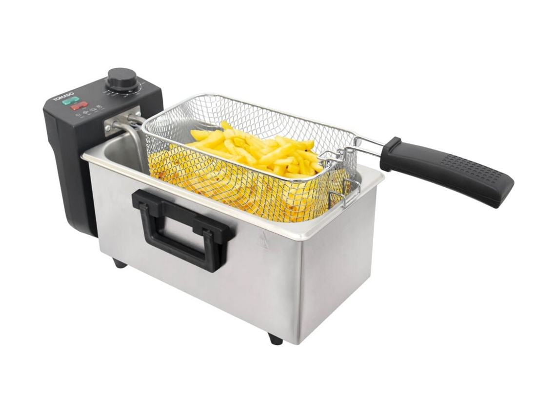 Freidora Tomado 3L 2000W, Zona fría, Electrodoméstico de cocina de acero inoxidable
