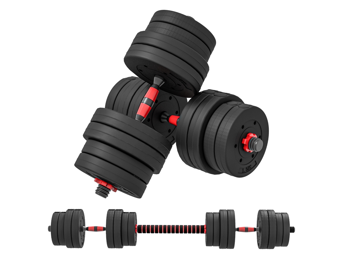 Mancuernas Negras Ajustables De 30 Kg