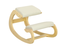 Taburete mecedor ergonómico para una postura correcta en la oficina - Color crema