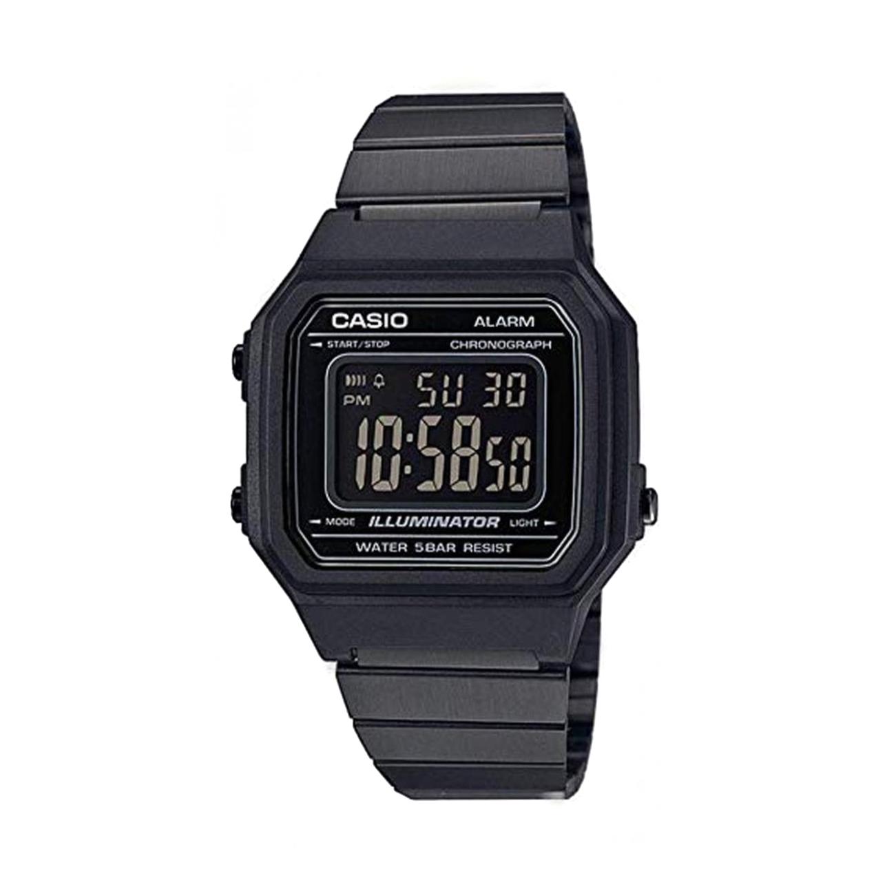 Casio Reloj Digital para hombre de cuarzo con correa en acero inoxidable b650wb1bef negro unisex