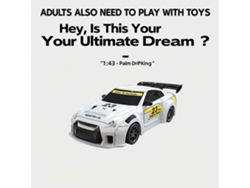 Coche RC miniatura para drift Greys916 RTR 1/43 2.4g 4x4 con giroscopio y luz LED, alta velocidad, ideal para carretera. Regalo perfecto para niños. MDUG