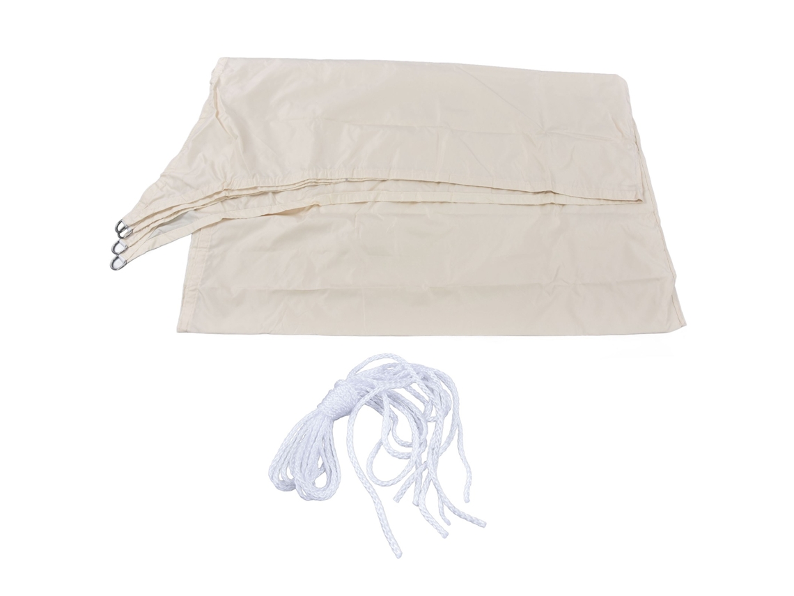 Toldo plegable de exterior, color blanco lechoso, 3x3 m, impermeable.
