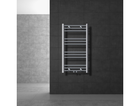 Radiador toallero de baño 50x80 cm calefactor cromado central diseño LUXEBATH