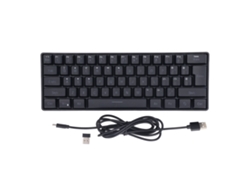Teclado Silencioso De 61 Teclas, 3 Modos, Inalámbrico, Bluetooth, Con Cable, Retroiluminación Rgb Para Portátil, Teléfono Móvil, Tableta, Negro.