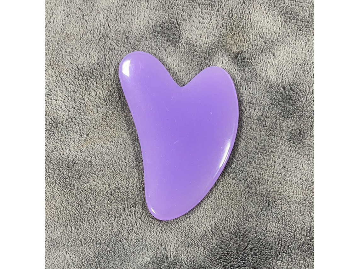 (morado C) 1 Tablero De Gua Sha De Resina En Forma De Corazón, Masajeador Facial, Herramienta De Masaje Spa