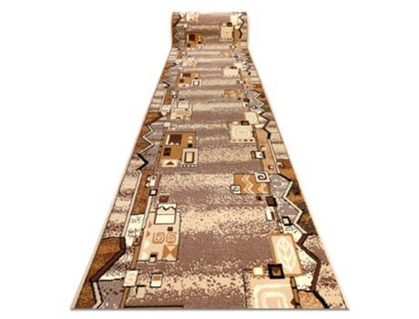 Alfombra de Pasillo DYWANY LUSZCZOW Bcf Szlaczek (60 x 700 cm - Polipropileno - Beige)