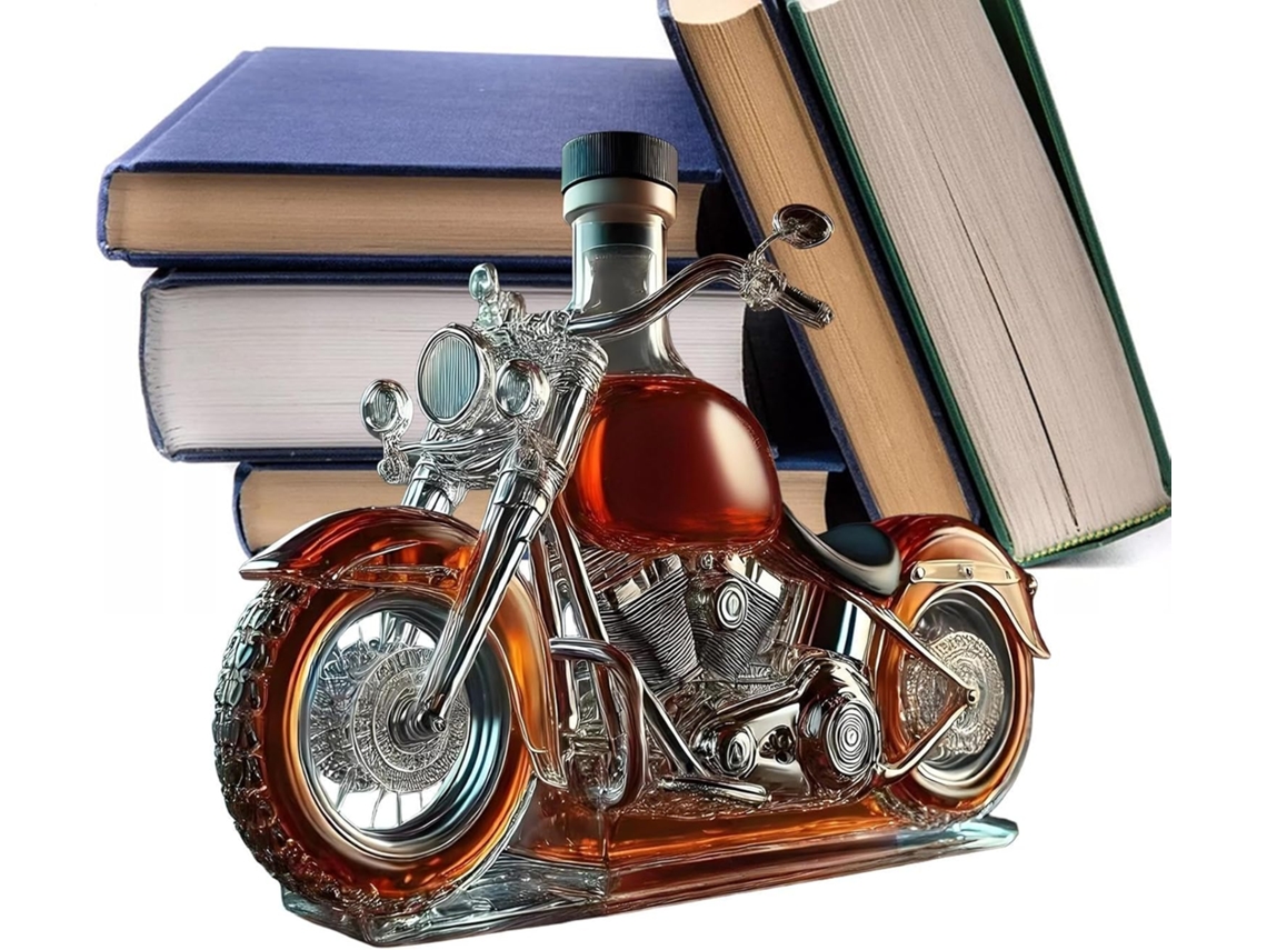 Decantador de vidrio | Decantador y aireador con diseño de motocicleta para botellas de whisky | Dispen Gokoco