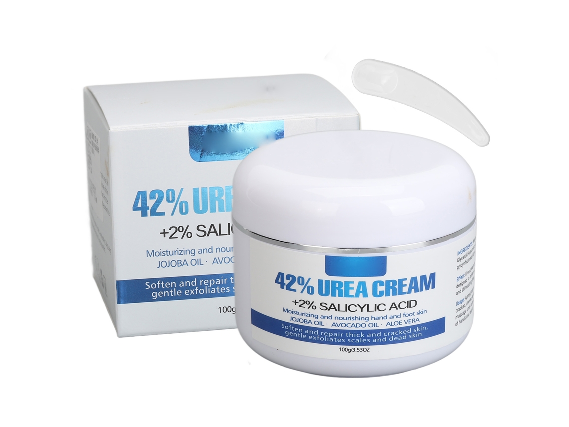 Crema de manos y pies 100 g, antisequedad, antiestrías y exfoliante solar.