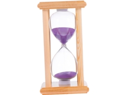 Elegante Reloj De Arena De Madera Y Cristal Con 15 Minutos De Arena Para Yoga.