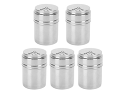 Juego De 5 Botes De Especias De Acero Inoxidable Con Tapa De Rosca, Ideales Para La Cocina Y Barbacoas.