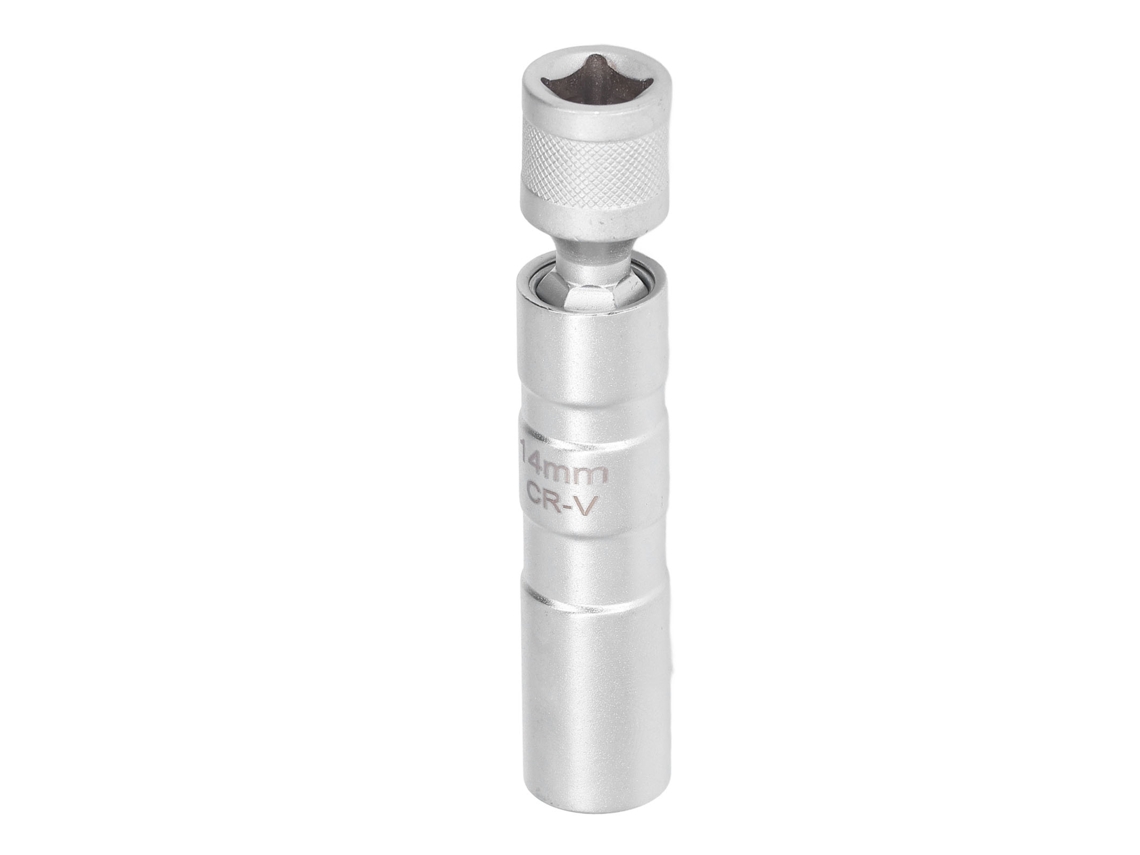 Llave Magnética Para Bujía Universal De Pared Delgada De 3/8", 12 Puntas, Herramienta De 14 Mm
