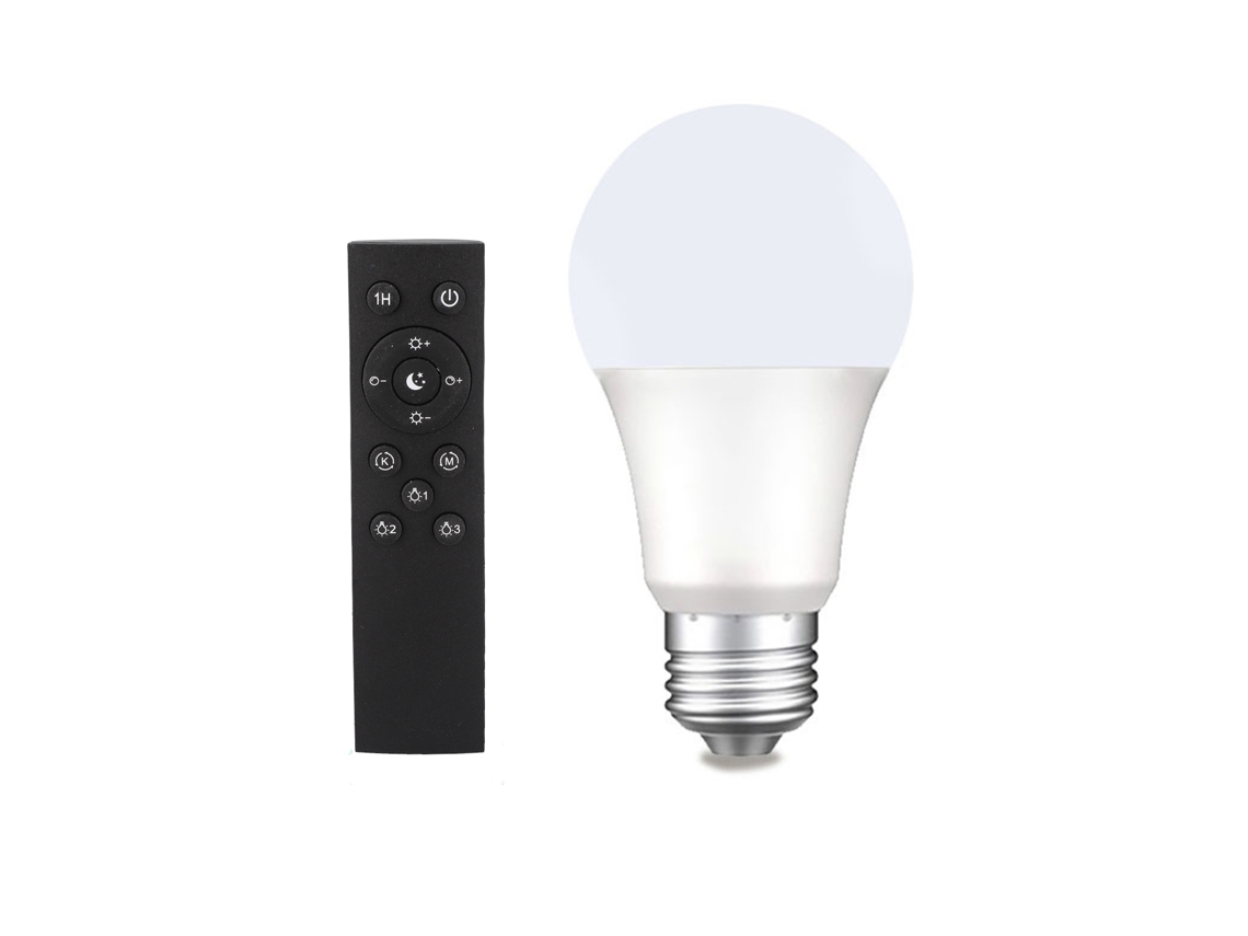 Rebe-bombilla Led Inteligente Con Control Remoto Regulable Cambio De Color Base E26 E27