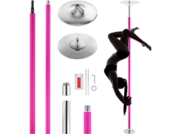 Barra de pole dance profesional Tekmaquinas de 40 mm, color rosa, con modos giratorio y estático