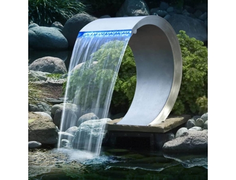 Ubbink Cascada de acero inoxidable con luz LED