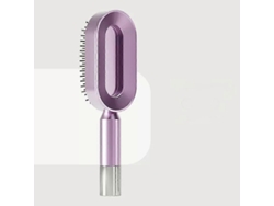 Peine de mango largo para desenredar suavemente todo tipo de cabello. Diseño ergonómico con dientes anchos.