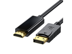 Cable Displayport A Hdmi Macho A Macho Chapado En Oro, Adaptador 4k 60hz Para Entretenimiento Y Reuniones.