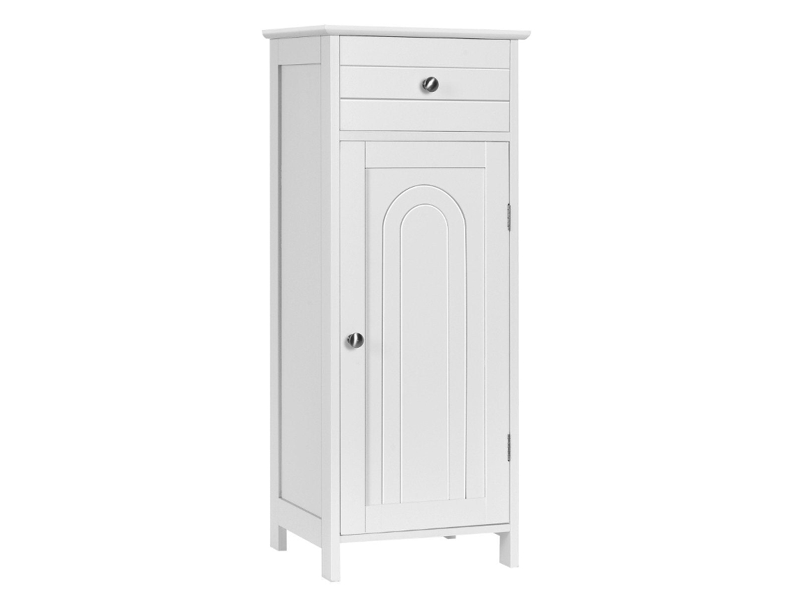 Mueble de baño de pie con cajón, 35,6 x 30,5 x 88 cm, blanco, NORTHIO